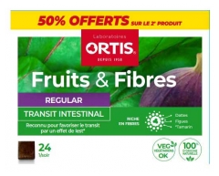 Ortis Duo Fruits&fibres Regular 50% Offerts Sur 2E Produit 2 x 24 Cubes