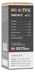 Aragan Synactifs KidActifs Sirop Immunit&eacute; P&ecirc;che 125 ML