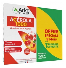 Arkopharma Azinc Ac&eacute;rola 1000 2 x 30 Unit&eacute;s 