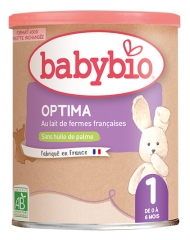 Babybio Optima 1 de 0 &agrave; 6 Mois au Lait de Vache Fran&ccedil;ais Bio 400 g