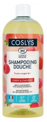 Coslys Shampoing Douche Corps & Cheveux Fruits Rouges Bio 1 L