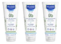 Gel Nettoyant 2 en 1 pour B&eacute;b&eacute; &agrave; l'Huile d'Amande Douce Lot de 2 x 250 ml
