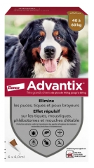 Advantix Tr&egrave;s Grand Chien &ndash; Anti-Puces et Anti-Tiques &ndash; 40-60Kg &ndash; 6 Pipettes