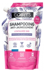 Coslys Shampoing Anti-Jaunissement Cheveux Blancs Gris et Blonds Bio &Eacute;co-Recharge 1 L
