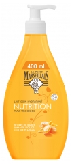 Le Petit Marseillais Lait Soin Hydratant Nutrition Peaux Trèsèches - Beurre de Karité Amande Douce & Huile d'Argan Pompe 400 ml