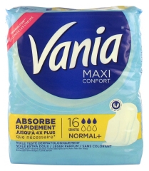 Vania Serviettes Hygi&eacute;niques Maxi Confort Normal+ 16 Serviettes 
