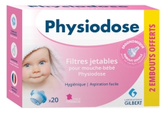 Gilbert Physiodose Boite de Filtres Jetables X 20 + 2 Embouts