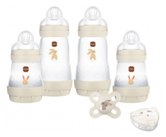 MAM Coffret Naissance - 4 Biberons + 1 Sucette + 1 Boite Doseuse