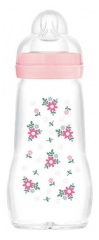 Biberon en Verre Natural Glass 260 ml Adapt&eacute; d&egrave;s 2 Mois D&eacute;bit Moyen