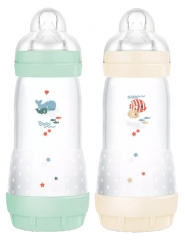 MAM 2 Biberons Easy Start D&eacute;bit 3 320 ml 4 Mois et + 