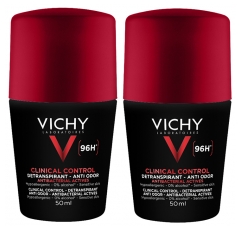 Vichy Homme Lot*2 D&eacute;transpirant Anti-Odeur 96H - Roll-On 50 ml