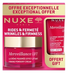 Nuxe Merveillance LIFT La Cr&egrave;me Poudr&eacute;e Effet Liftant Rides Fermet&eacute; 50 ml + La Cr&egrave;me Concentr&eacute;e de Nuit Rides Fermet&eacute; 15&nbsp;ml Offerte