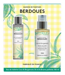 Berdoues Eau de Toilette Coco & Bergamote 30 ml + Brume Paillet&eacute; Corps et Cheveux Coco & Bergamote 100 ml