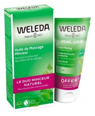 Weleda Huile Massage Minceur Bouleau 200 ml + Pearl Scrub Cr&egrave;me Douche Gommante 150 ml Offerte