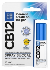 Cb12 Spray Haleine Fra&icirc;che Instantan&eacute;e - Sans Alcool - Ar&ocirc;me Menthe - Anti-Mauvaise Haleine - Format Nomade - 15 ml