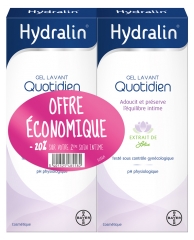 Hydralin Quotidien - Gel Intime - Lot de 2 x 200 ml (-20&nbsp;% Sur le 2&Egrave;me) - Savon - Hygi&egrave;ne Intime