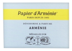Papier d'Arm&eacute;nie D&eacute;sodorise & Parfume 12 feuilles de 3 lamelles