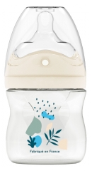 Dodie Biberon Anti-Colique Teat & Ring - 150 ml - Bleu - 0+ Mois - T&eacute;tine Biomim&eacute;tisme D&eacute;bit 1