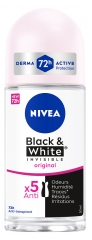 Nivea Black & White Invisible Anti-Transpirant 72H D&eacute;odorant Roll-On 50 ml