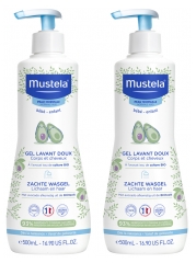 Mustela Gel Lavant Doux B&eacute;b&eacute; Corps et Cheveux Bio 2 x 500 ml