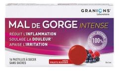 Granions Mal de Gorge Intense 16 Pastilles &agrave; Sucer