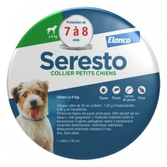 Seresto Collier Petits Chiens Anti-Puces et Anti-Tiques Moins de 8 kg