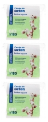 Carr&eacute;s de coton bio Ultra Doux - Lot de 3 x 200 Carr&eacute;s