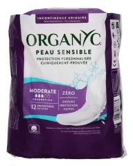 Organyc Incontinence Urinaire Normal Serviettes Bio 12 Unit&eacute;s