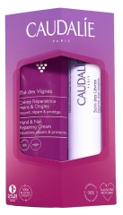Caudalie Th&eacute; Des Vignes Cr&egrave;me Mains & Ongles 30 ml + Soin Des L&egrave;vres 4,5 g
