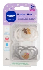MAM 2 Sucettes Perfect Nuit 6 Mois et +