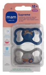 MAM Sucette Supr&ecirc;me - 18+ Mois - Silicone - X2