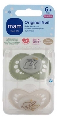 MAM Sucette Original Nuit - 6+ Mois - Silicone - X2
