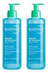Gel Moussant Nettoyant Purifiant Sebium de Bioderma - Pack Duo 2 x 400 ml