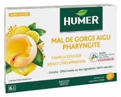 Pastilles pour le mal de gorge &agrave; base de miel et de citron - Bo&icirc;te de 20 : Soulagement rapide