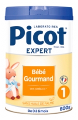 Picot B&eacute;b&eacute; Gourmand Lait 1er &Acirc;ge de 0 &agrave; 6 Mois 800 g