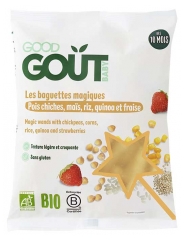 Good Go&ucirc;t Les Baguettes Magiques D&egrave;s 10 Mois Pois Chiches Ma&iuml;s Riz Quinoa et Fraise Bio 35 g