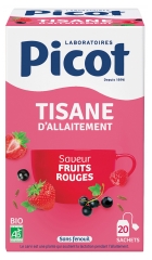 Picot Tisane d'Allaitement Saveur Fruits Rouges Bio 20 Sachets de 2 g