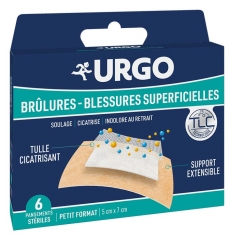 Urgo Br&ucirc;lures & Blessures Superficielles 6 Unit&eacute;s St&eacute;riles