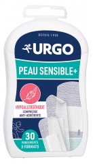 Urgo Peau Sensible + 30 Pansements Hypoallerg&eacute;niques 3 Tailles