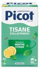 Picot Tisane d'Allaitement Saveur Menthe Citron Bio 20 Sachets de 2 g