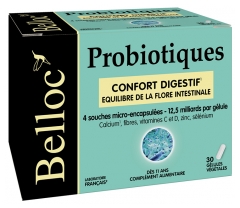 Belloc Probiotiques - Confort Digestif - &Eacute;quilibre de la Flore Intestinale