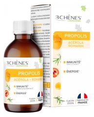 Les 3 Ch&ecirc;nes Propolis Sirop Ac&eacute;rola Romarin 200 ml
