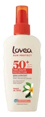 Lovea Spray Hydratant Mono&iuml; de Tahiti Tr&egrave;s Haute Protection Visage et Corps SPF50+ 150 ml