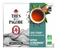 Th&eacute;s de la Pagode Th&eacute; Sou Tsian Bio 30 Sachets