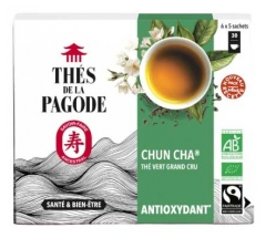 Th&eacute;s de la Pagode Th&eacute; Chun Cha Bio 30 Sachets