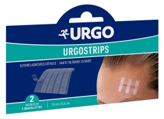 Urgo Urgostrips 10 Bandelettes Sutures Adh&eacute;sives St&eacute;riles 100 mm x 6 mm