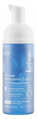 Kr&egrave;me Mousse Nettoyante 2en1 Tous Types de Peaux Bio 50 ml