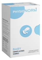 Laboratoire Immubio Physionorm Baby - Compl&eacute;ment Alimentaire pour B&eacute;b&eacute; - Ferments Lactiques et Vitamine D