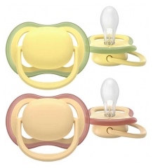 Avent Ultra Air Nature 2 Sucettes Unies 0-6 Mois