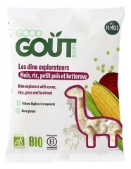 Good Go&ucirc;t Les Dino Explorateurs Ma&iuml;s Riz Petits Pois et Betterave Bio 35 g